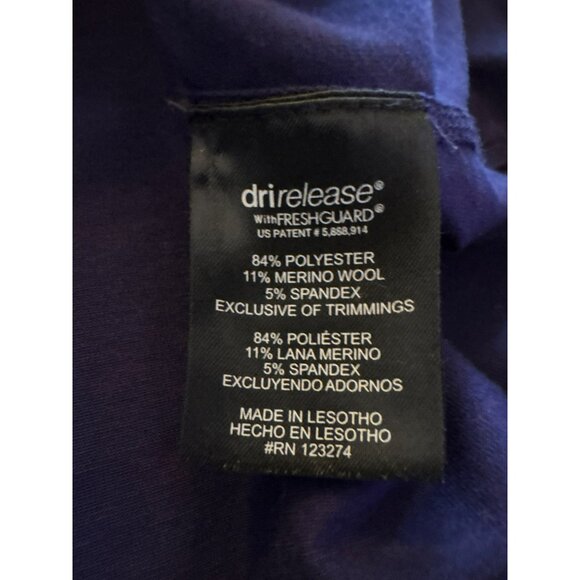 Paradox Purple Merino Blend 1/4 Zip Long-Sleeve Top Size Small - Picture 4 of 6